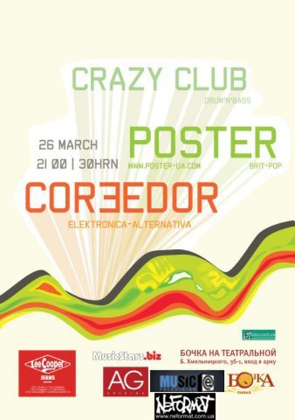 Poster, Coredor, Crazy Club