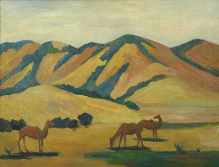 Гірський пейзаж з верблюдами - Сар'ян