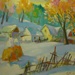 Карпати.Зима.Село Рожанка, п.о., 60x70, 2010р.