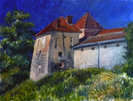 Маріанна Маслова. Свірж. Замок. холст/олія, 30х45 см, 2011 рік