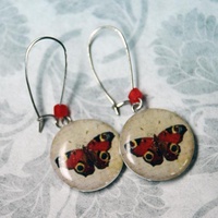 Серьги "Red butterfly: little"