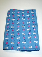 Обкладинка на паспорт (синя в квіточках)